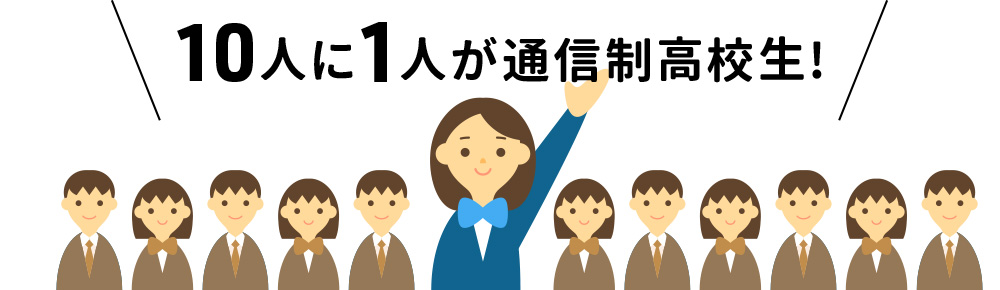 10人に1人が通信制高校生!